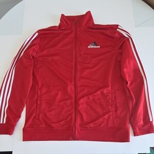 Adidas Men's Red Full Zip-Up Track Jacket XL